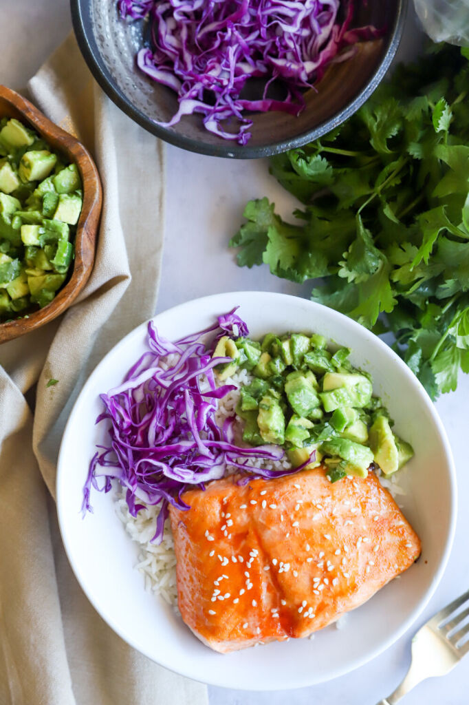 Sriracha salmon fillets with a sweet honey glaze