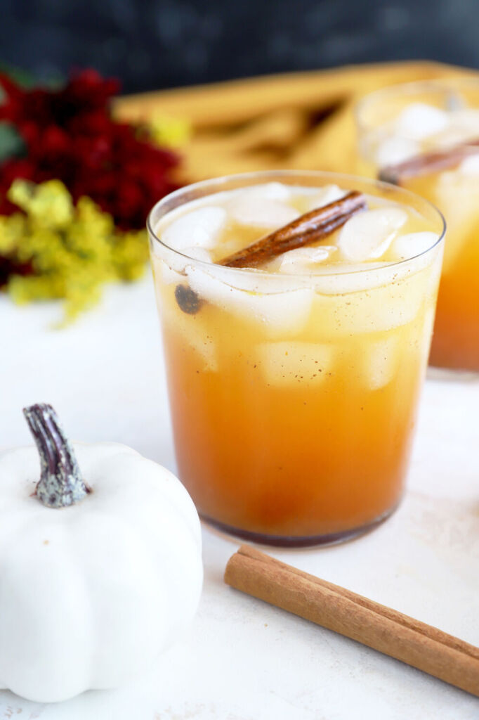 Autumn pumpkin spice mocktail with a hint of vanilla