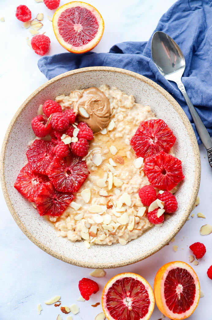 Blood Orange Raspberry Oatmeal